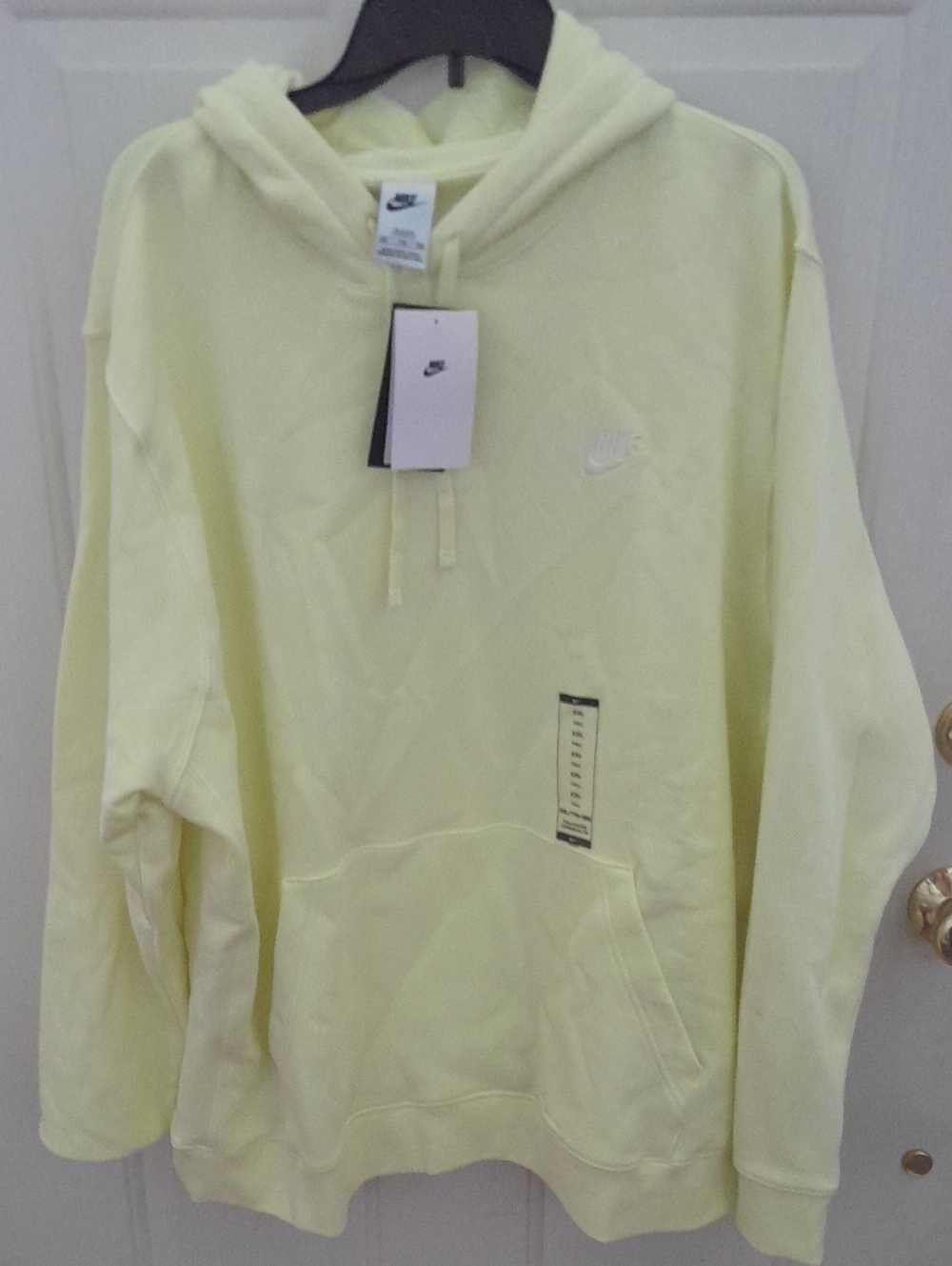 Nike Men’s Pale Yellow Pullover Hoodie